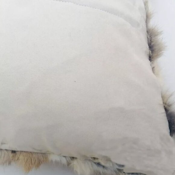 Real Rabbit Fur Protector Pillowcase Cover Pillow Sections Cusion 18"x20" - Picture 3 of 3